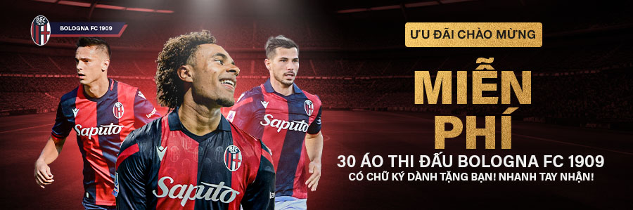 Tặng miễn phí Áo đấu Bologna FC có chữ ký 1 Tặng miễn phí Áo đấu Bologna FC có chữ ký